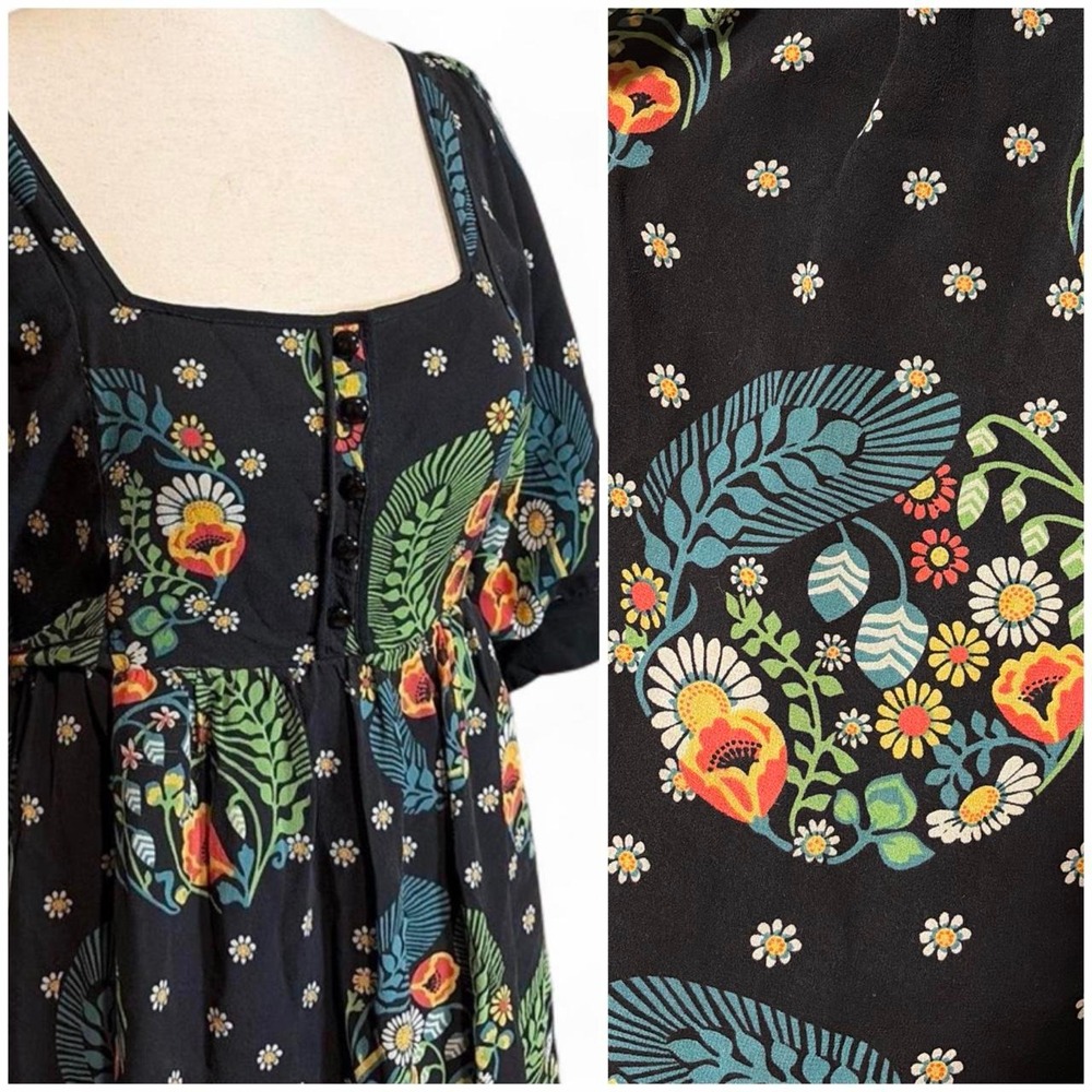 Maeve Silk Floral Babydoll dress. Size 10
